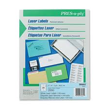 Etiquetas para impresora pres-a-ply 30601 laser 1x4  c/2000