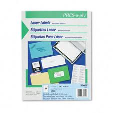 Etiquetas para impresora pres-a-ply 30602 laser 1 1/3x4