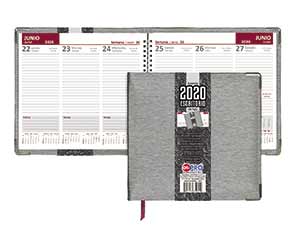 Agendas hazel 359 de lujo 25x23cm 2024 plata