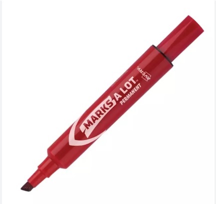 Marcadores permanentes avery marks-a-lot rojo grande