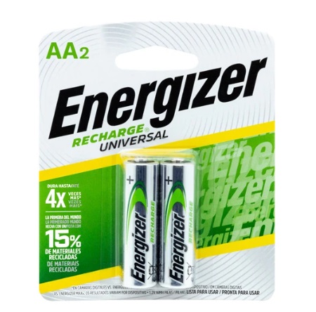 Baterias energizer recargables aa nh15bp2 c/2