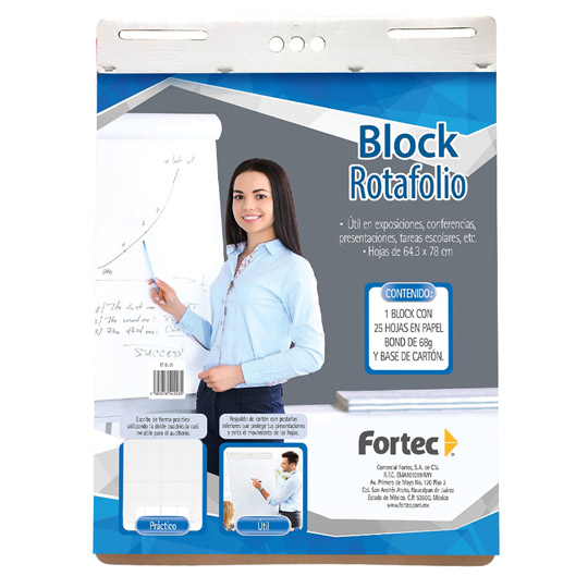 Blocks varios fortec  para rotafolio hjs c/25 hjs