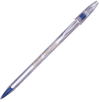 Boligrafos bic diamante punto mediano azul