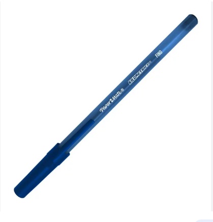 Boligrafo fino papermate kilometrico economico azul