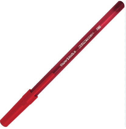 Boligrafo fino papermate kilometrico economico rojo