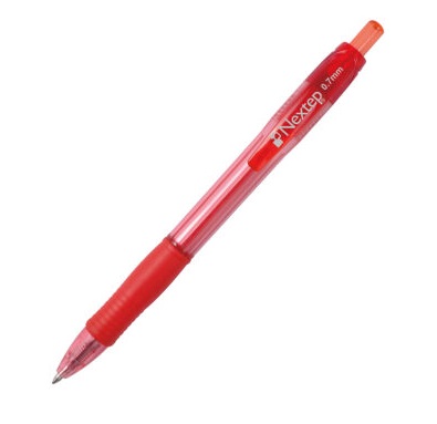 Boligrafo gel nextep retractil 0.7mm rojo