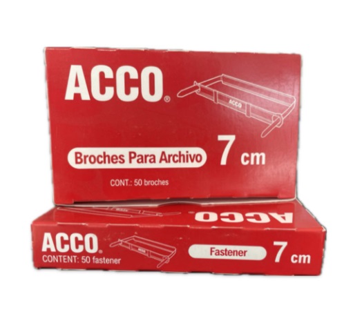 Broches acco para archivo 7 cms c/50