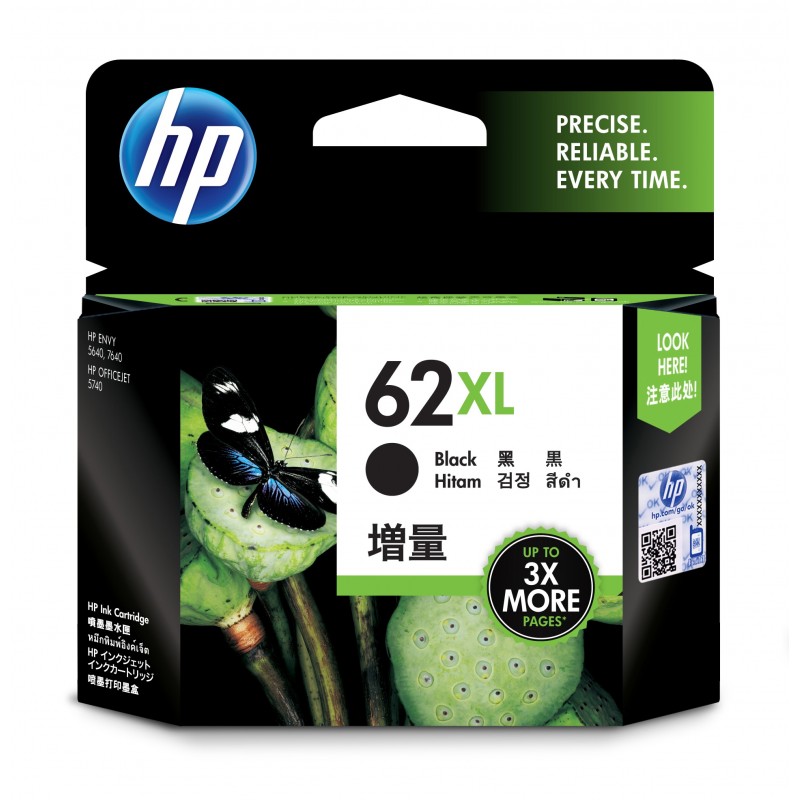 Consumibles hewlett packard 62xl negro alto rendimiento