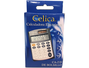 Calculadoras celica ca-218 8 digitos solar