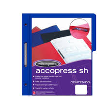 Carpeta porta documentos acco press t/carta azul obscuro