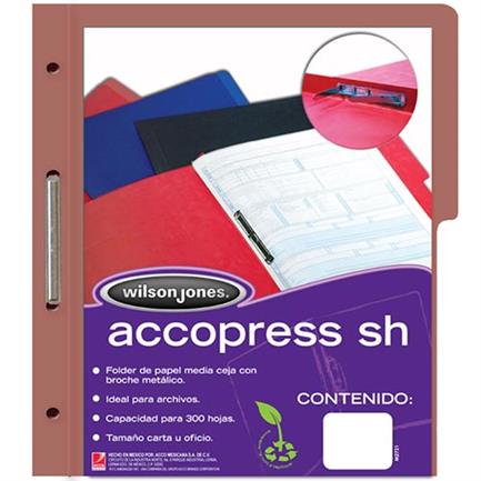 Carpeta porta documentos acco press t/carta cobre