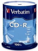 Discos compactos verbatim cd-r 700mb 80min 1x-52x  c/100