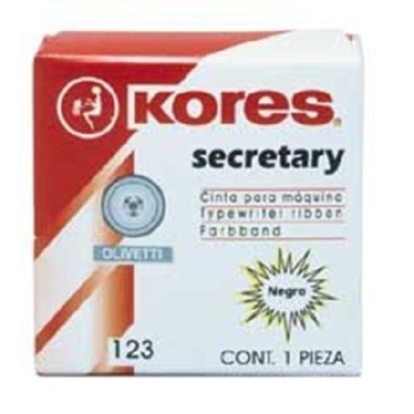 Cintas maquina kores 123 secretary nylon negro p/olivett