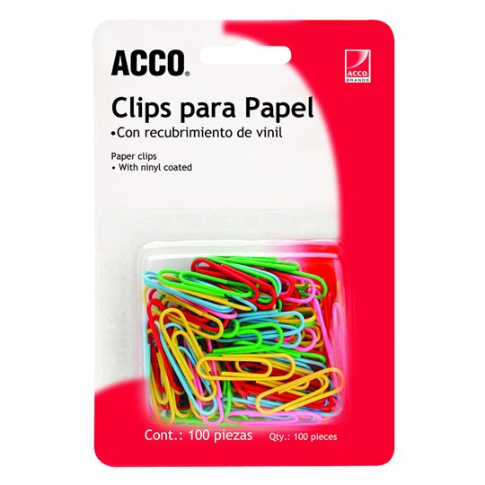 Clips acco p6130 colores estandar no.1 c/100