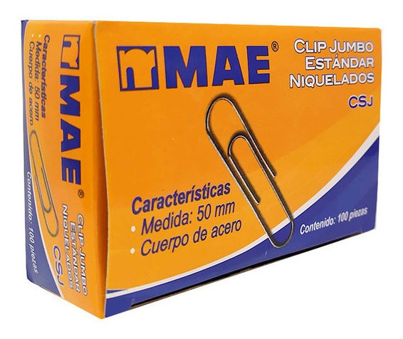 Clips mae jumbo c/100 csj