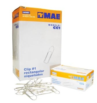 Clips mae cc1 rectangular no.1 c/100