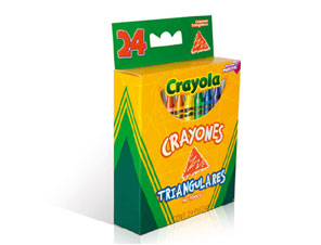 Colores de cera crayola triangulares jumbo c/24