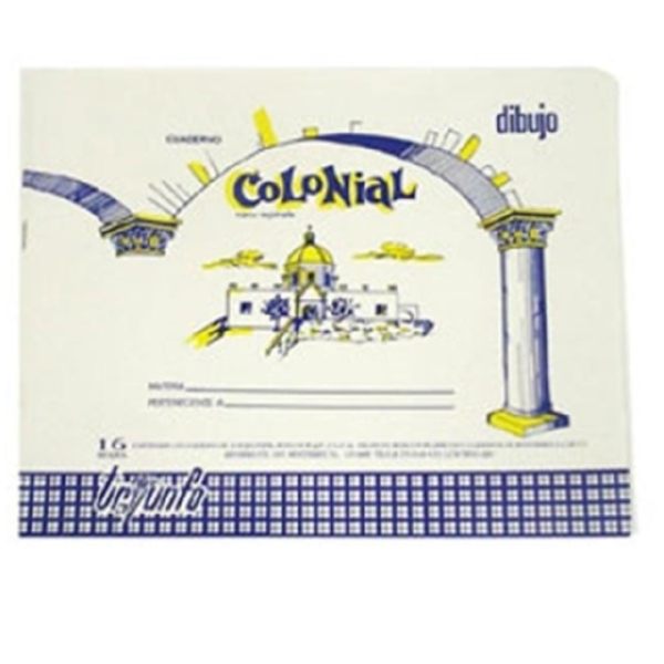 Cuadernos forma italiana dibujo colonial carta 40 hjs