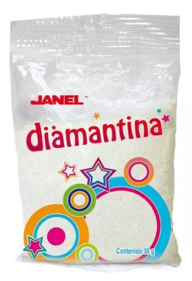 Diamantina janel fino  hc15 50grs blanco irisdicente