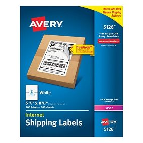 Etiquetas para impresora avery 5126 5 1/2 x 8 1/2 c/200