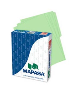 Folders mapasa t/carta verde c/100