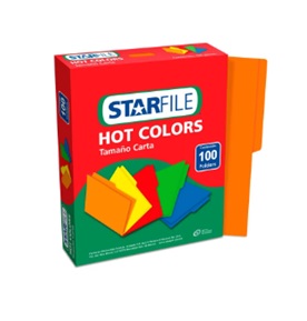 Folders starfile t/cta hot colors naranja c/100