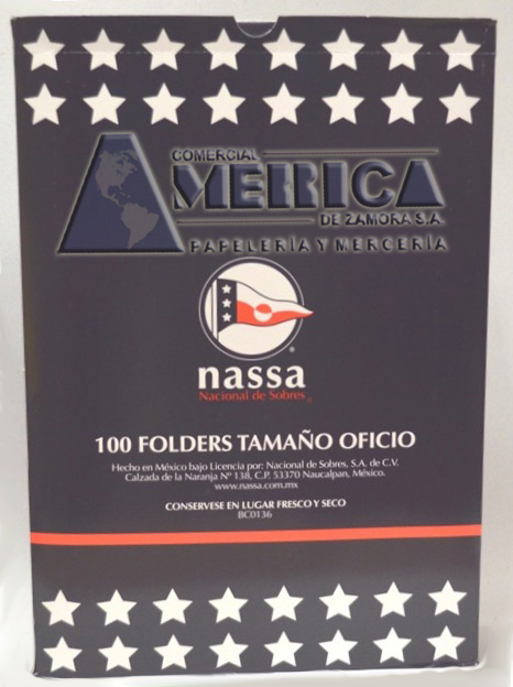 Folders nassa premium crema t/oficio c/100