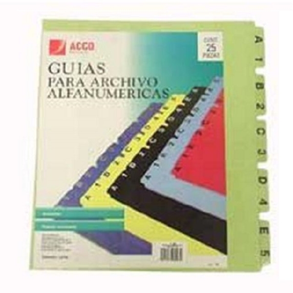 Guias para archivo acco p5398 alfabetica t/oficio