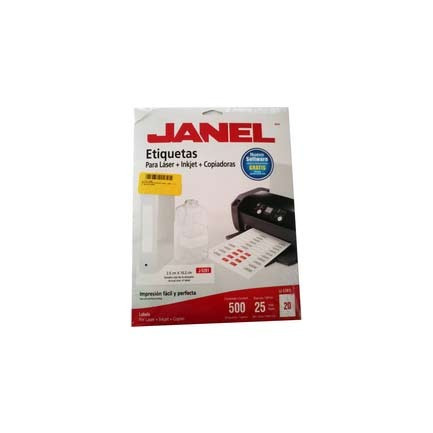 Etiqueta janel laser j5261 2.5 x 10.2 cms 20 c/hja c/25 hjs