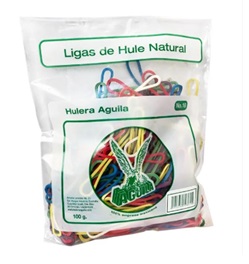 Ligas aguila no. 18 bolsa colores c/100 grs