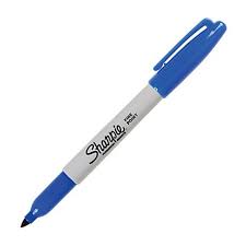 Marcador permanente sharpie punto fino azul