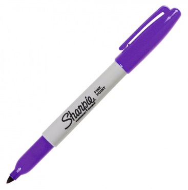 Marcador permanente sharpie punto fino morado