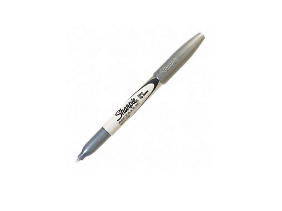 Marcador permanente sharpie metalico silver