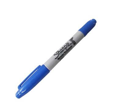 Marcador permanente sharpie doble punta azul