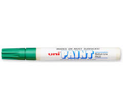 Marcadores permanentes berol uni-paint p/med px-20 verde obs