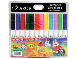 Marcadores azor 20012 aquarelo grip c/12