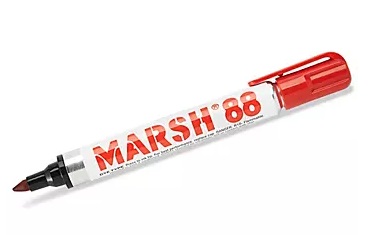 Marcadores industriales marsh 88 rojo h256r