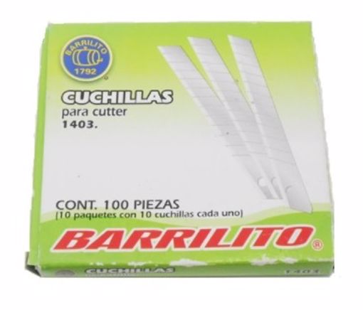 Navajas barrilito 1403 para cuchilla chica c/10