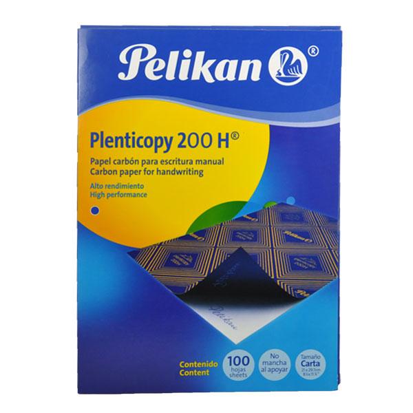 Papel carbon pelikan t/carta  azul c/100 hjs. mod. 200