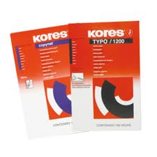 Papel carbon kores metalex t/carta  c/100 hjs.