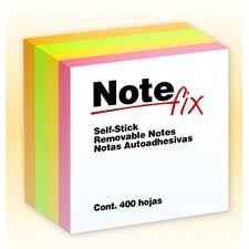 Papeletas notefix cubo neon nf4n 3x3 400 hjs