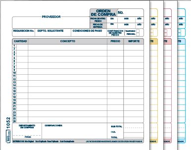 Formas impresas printaform 1052 ord.de compra  sku55717