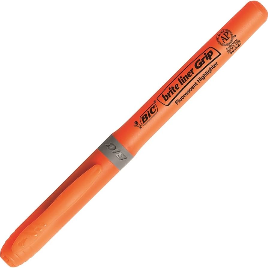 Resaltadores bic brite liner grip naranja