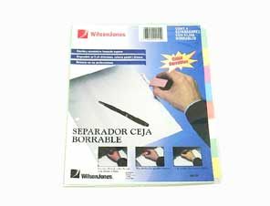 Separadores wilson jones p0155 c/5 borrable