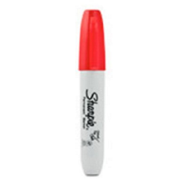 Marcador permanente sharpie punta chisel rojo