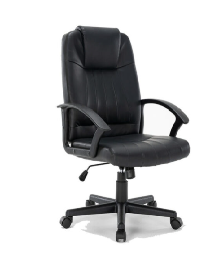 Sillon semi ejecutivo alfa piel negro