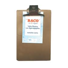 Tablas con clip baco t/carta agarrapapel fibracel sku11801