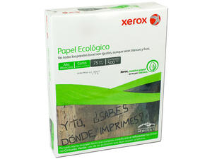 Papeles bond cortados xerox carta ecologico 89% c/500