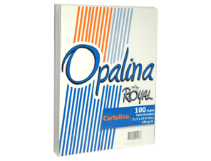 Opalinas royal cartulina  t/carta 225 grs c/100